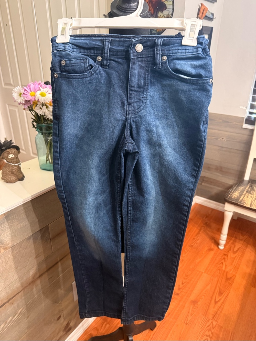 Buffalo David Bitton Straight Leg Jeans in Deep Blue Wash